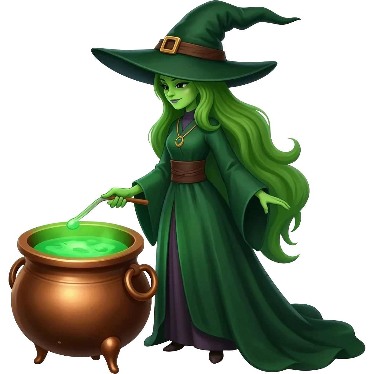 green witch cooking potion emoji