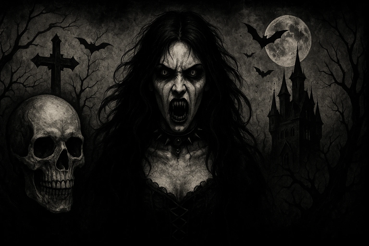 Goth scary banner emoji