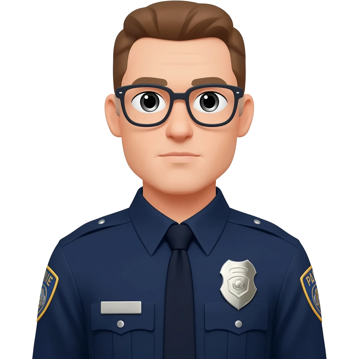 policeman wearing glasses emoji