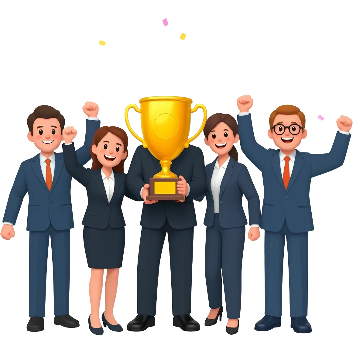 Create an emoji that embellishes a sales team that hits goal. Make it cute and open for positive interpretation. Make it an emoji that is accessible for a professional work environment. emoji