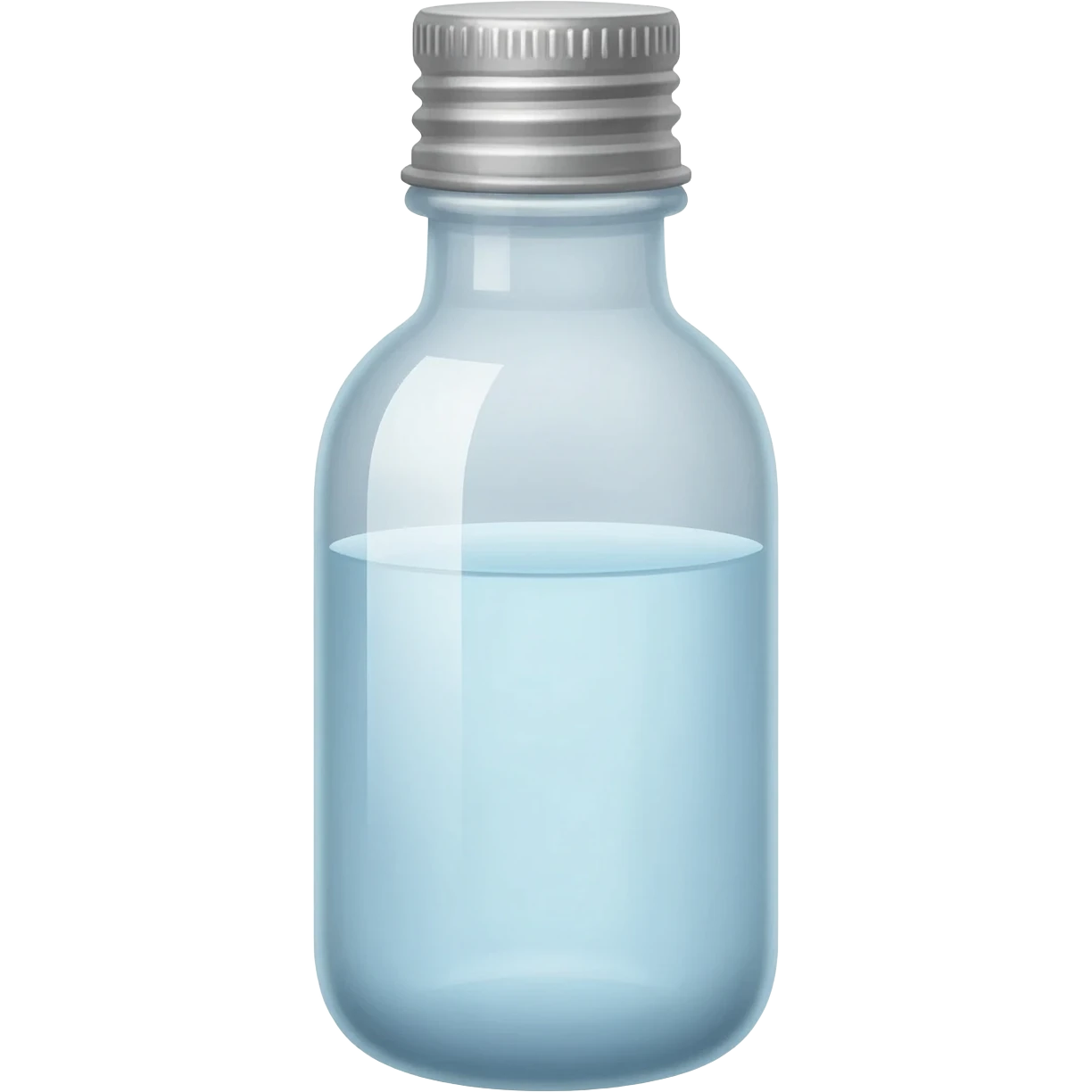 clear water in glass bottle with a lid emoji