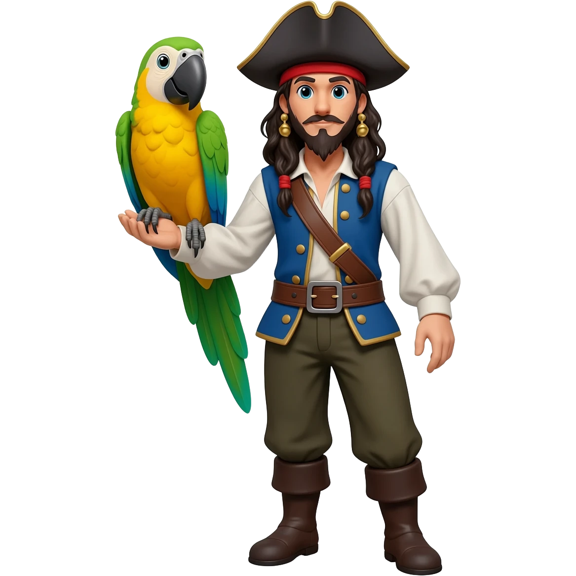 pirate and parrot emoji