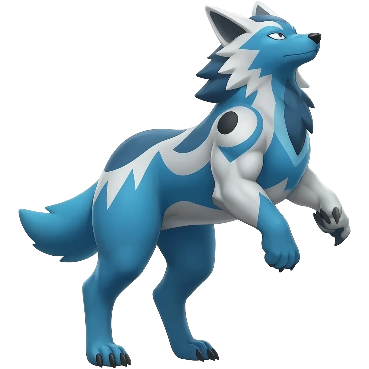 Suicune-Lycanroc-Absol-Fakémon-hybrid-creature (full body)  emoji