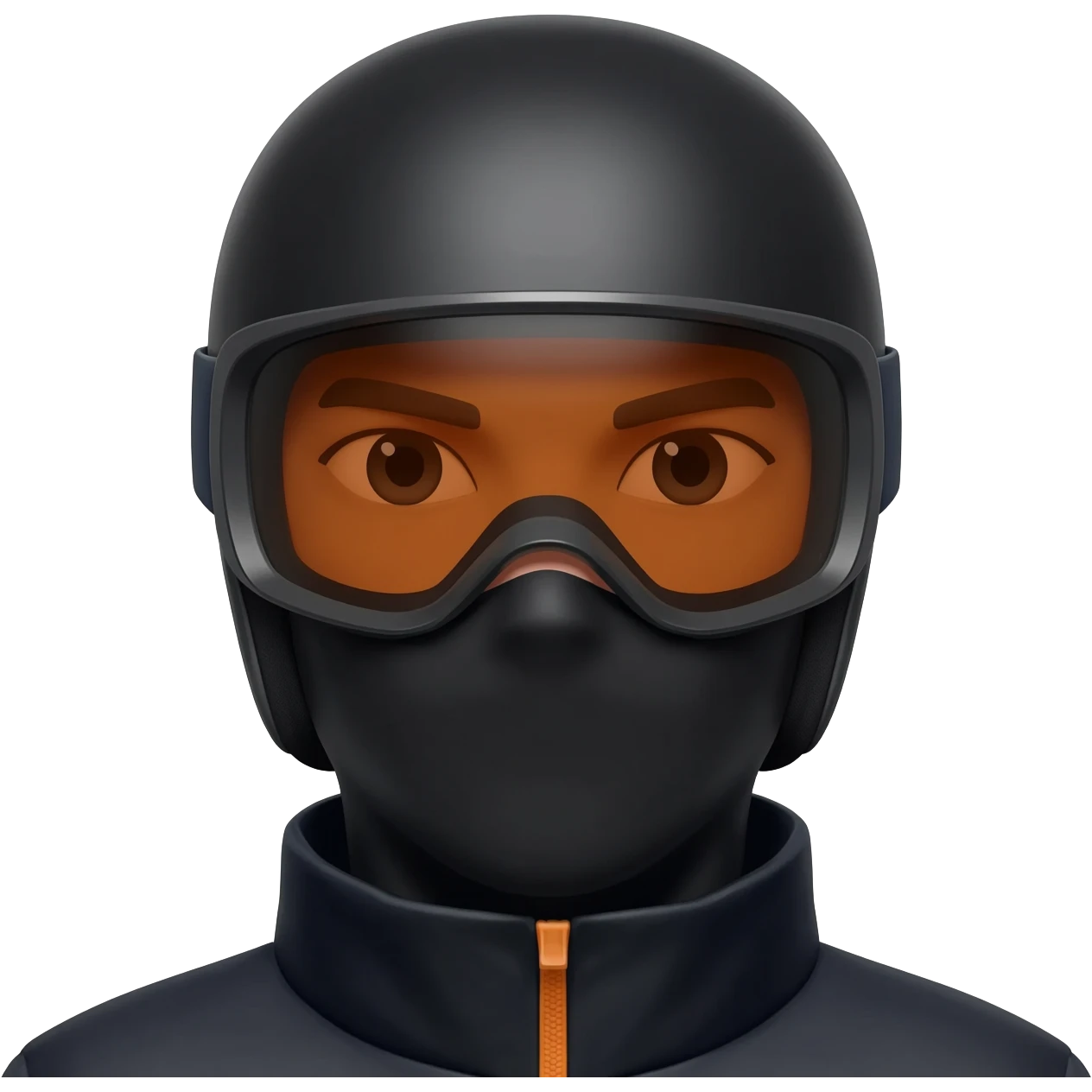 Have a black full ski face mask on emoji