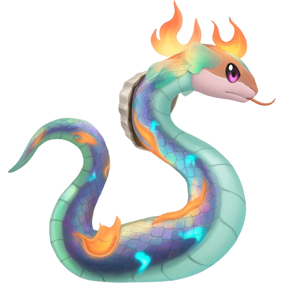 Mezprit-Charmander-Milotic-Oshawott-Pokémon-fusion, full body emoji