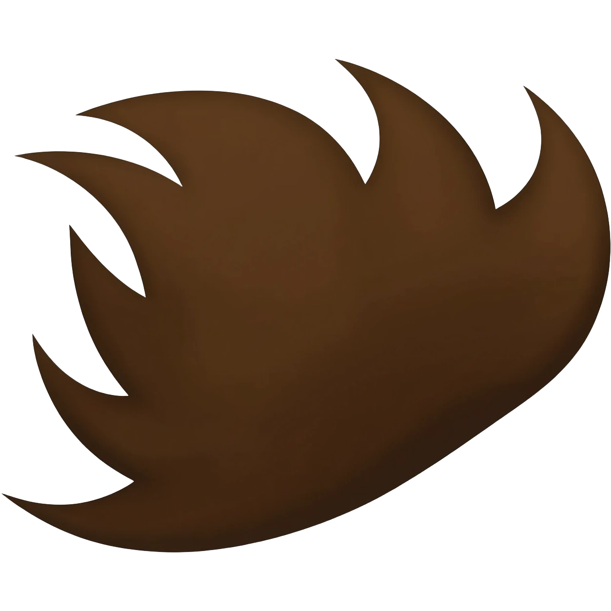 just one single dark brown hair emoji