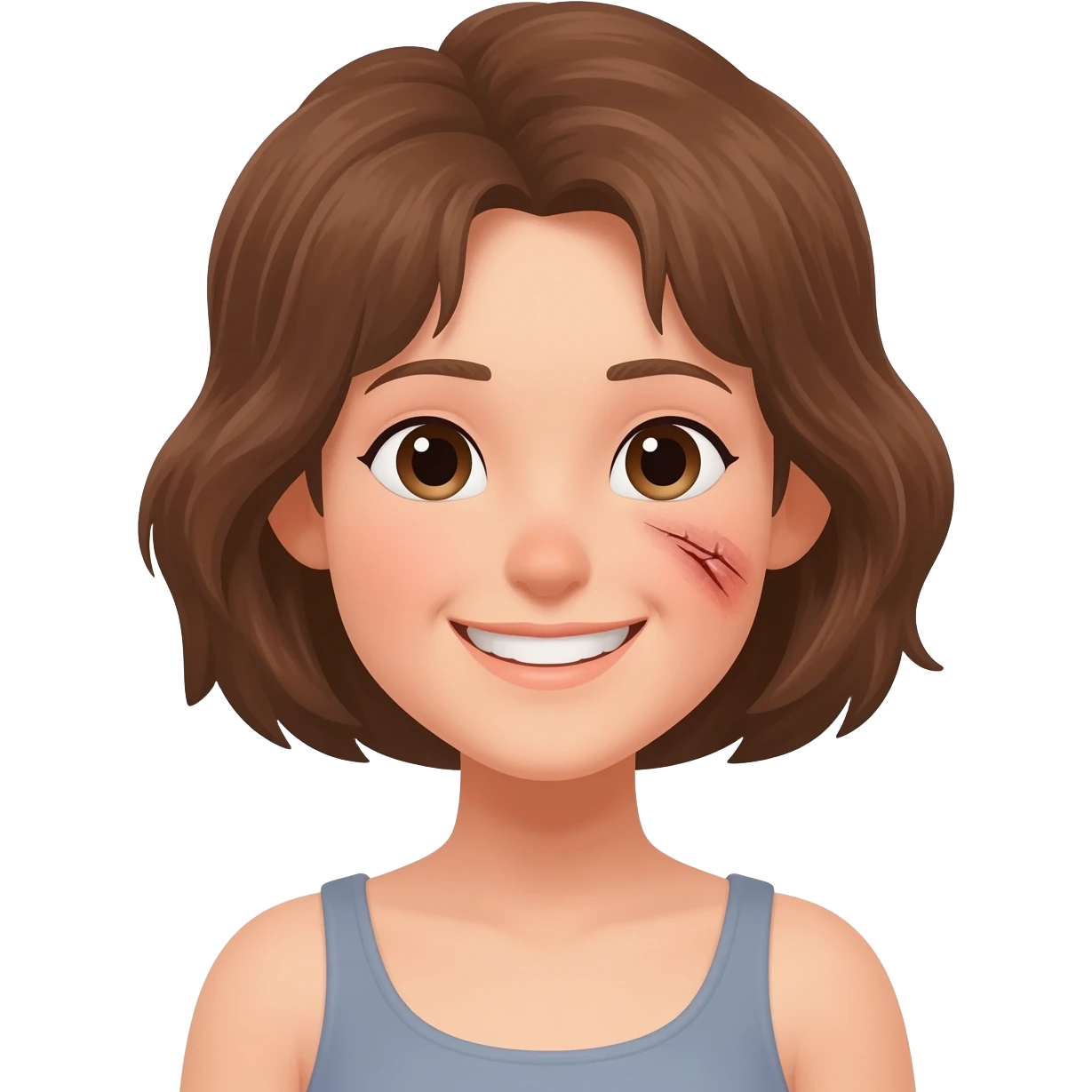 Healed happy girl emoji