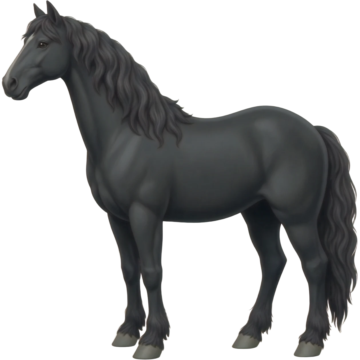 wild black horse emoji
