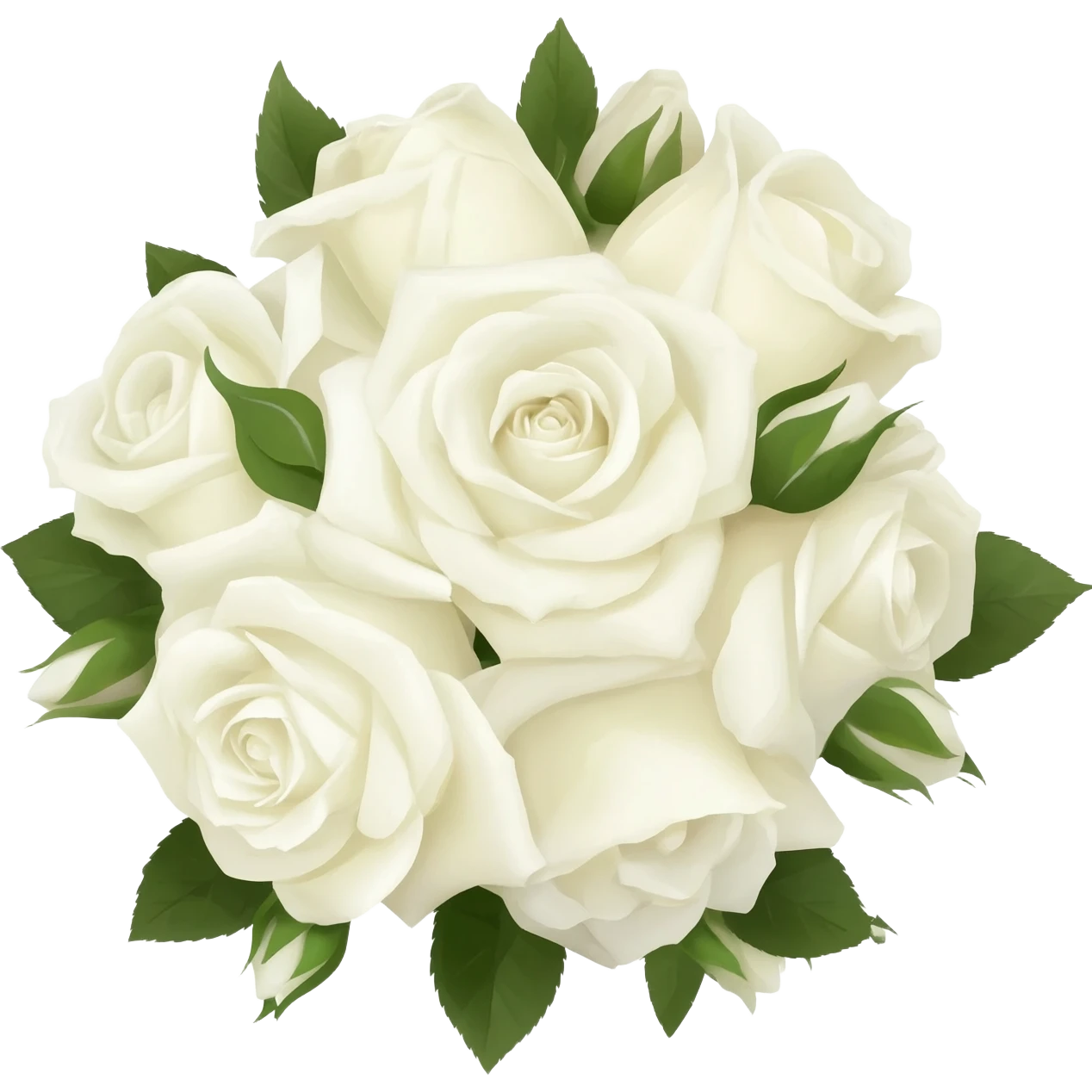 Bouquet de roses blanches emoji