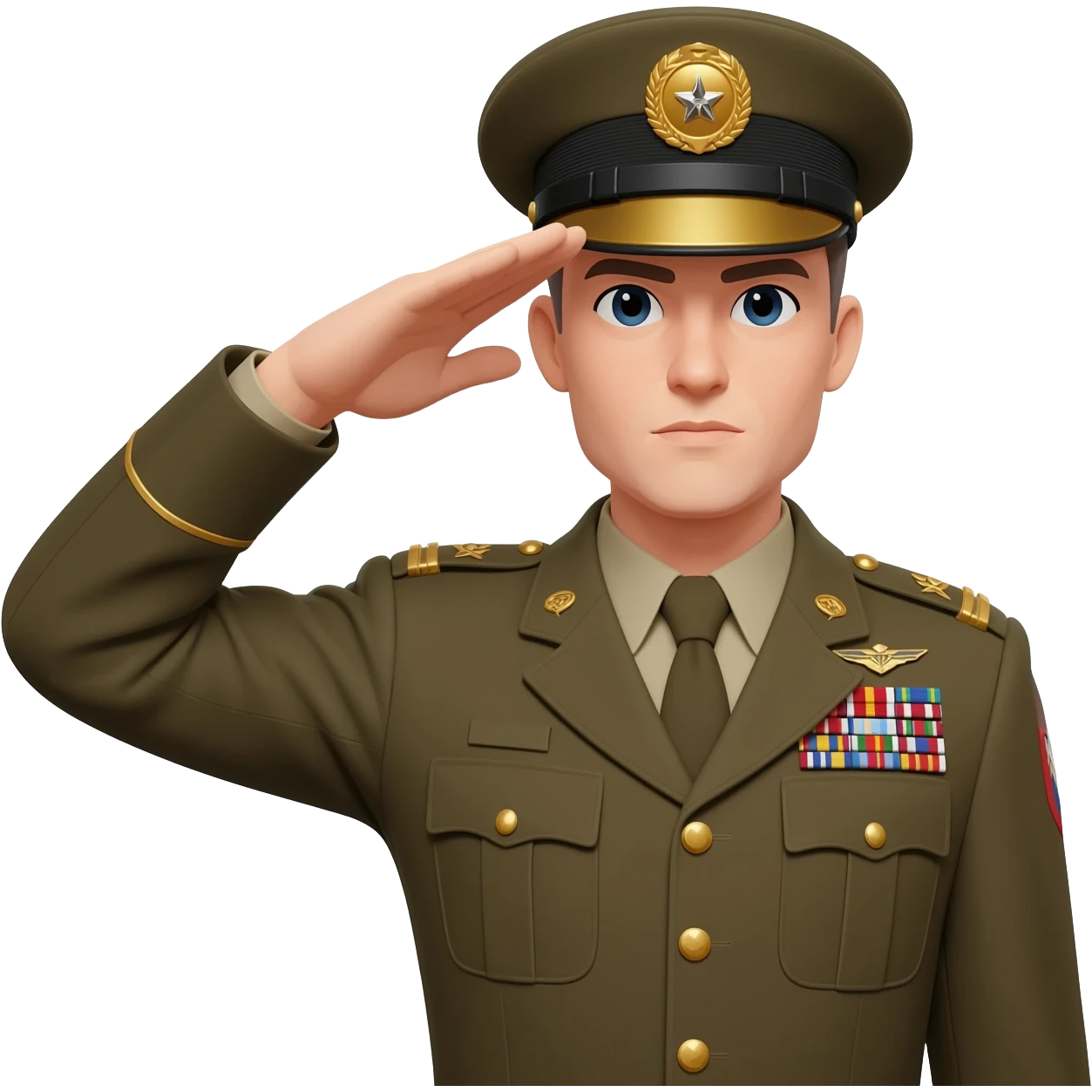 militar saludando emoji