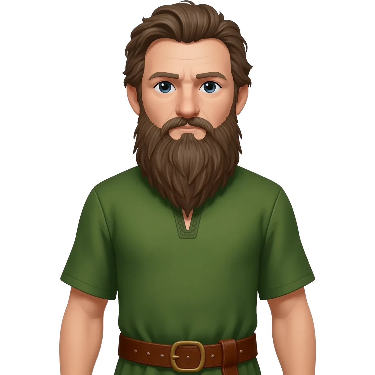 Black and gray haired white guy dressed like a hobbit emoji