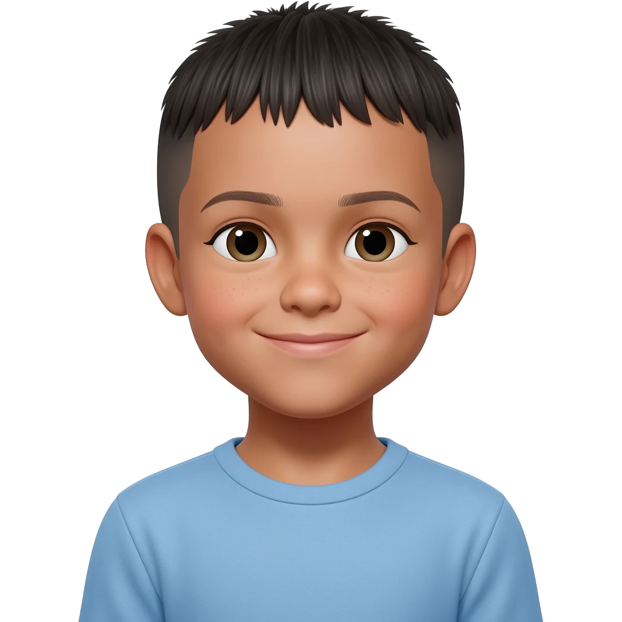 white kid with a tapered fringe haircut emoji