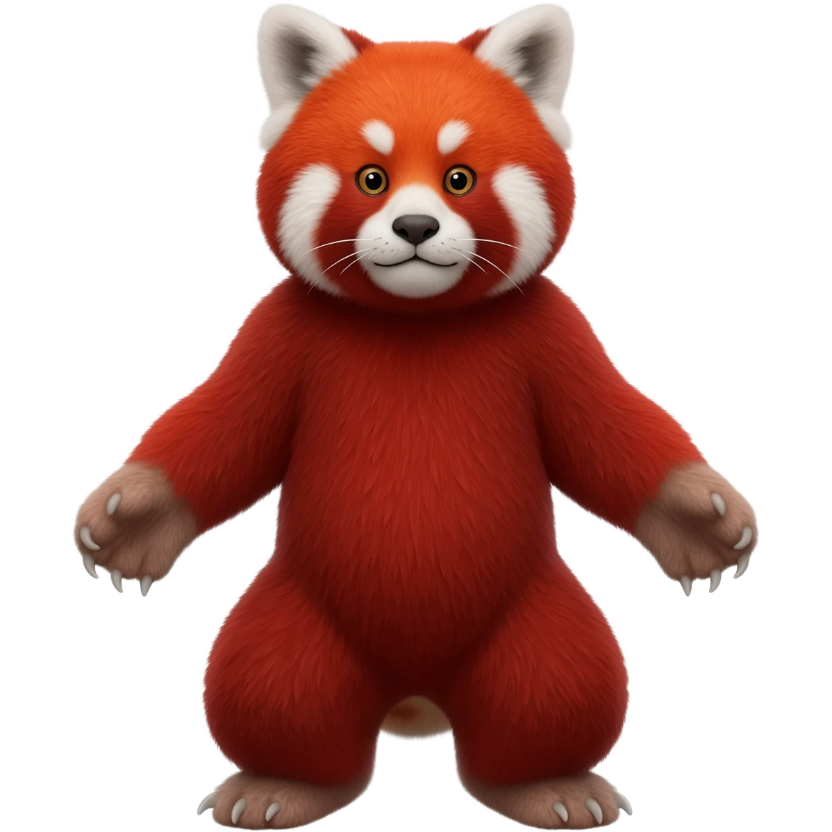 Caracal-Red-Panda-fusion-hybrid-animal-creature, full body emoji