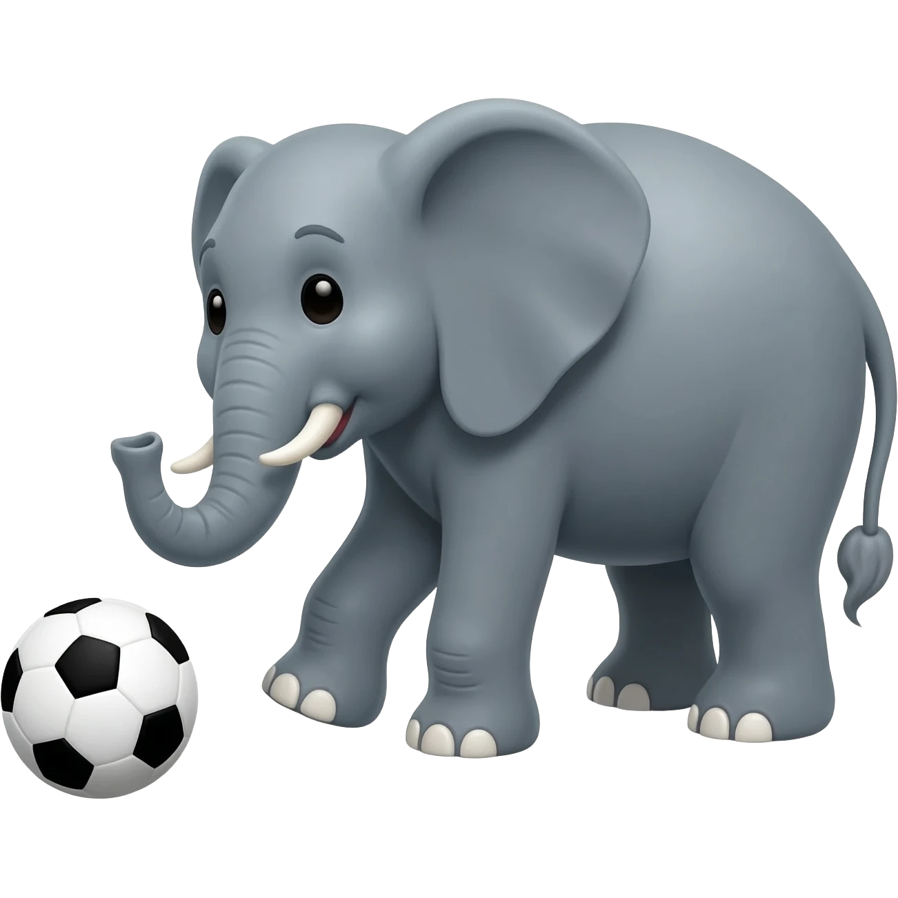 축구하는 코끼리 applestyle emoji