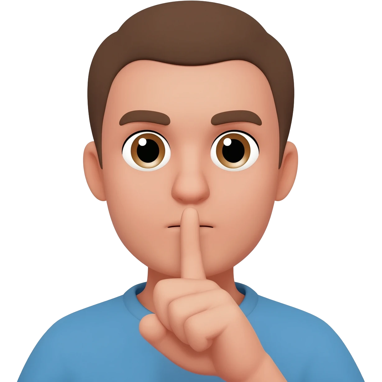 🤫thus emoji instead of yhe fingers has fist on its mouth emoji