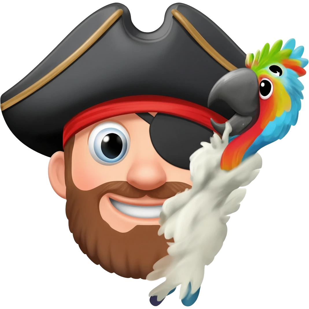 pirate and parrot emoji