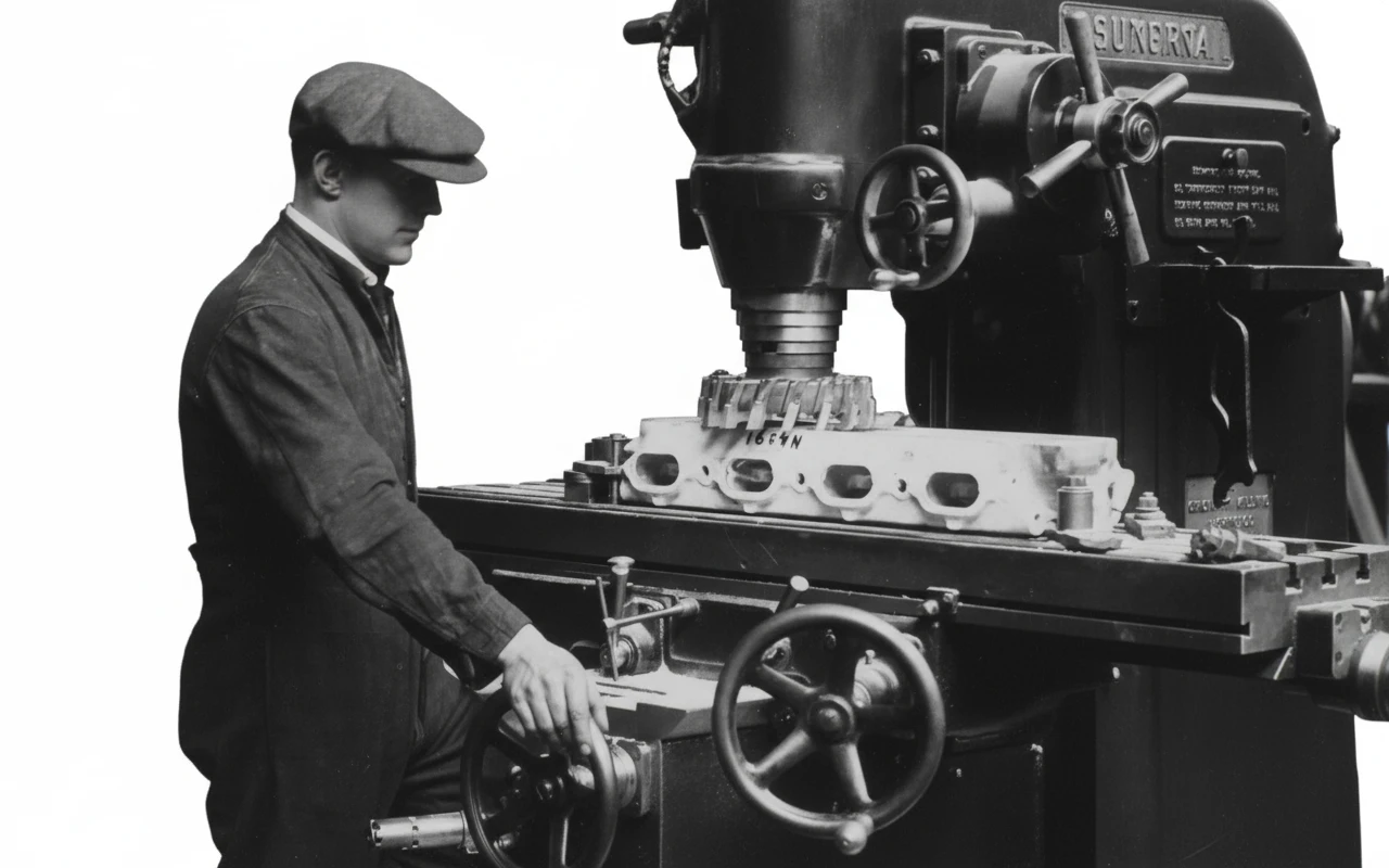 нарисуй похожего мужчину строго в профиль, который управляет аппаратом, как на картинке, без фона emoji