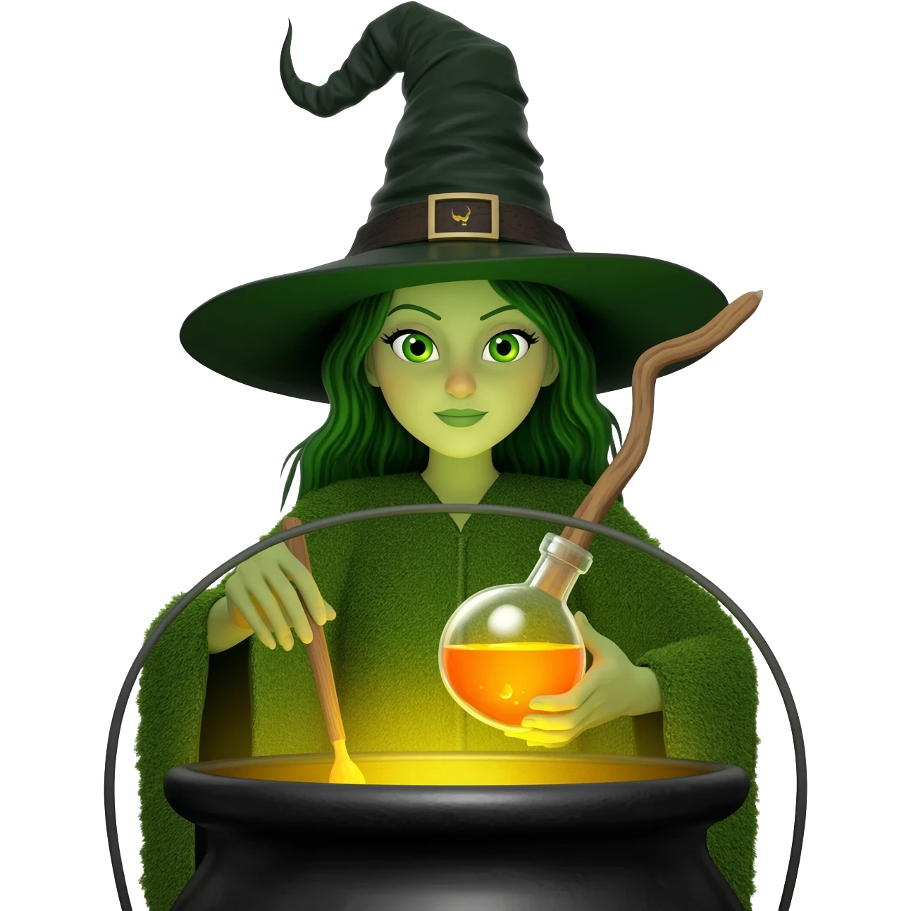 green witch cooking potion emoji