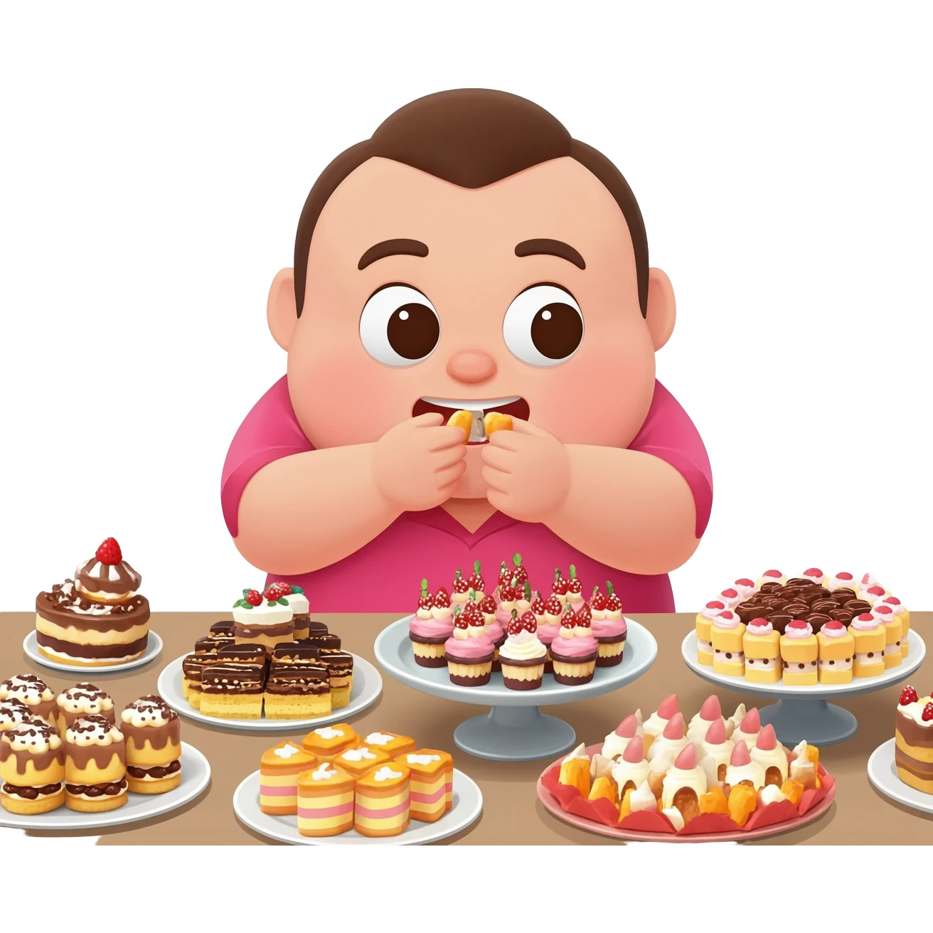 Gluttony . Fat. Overeating emoji