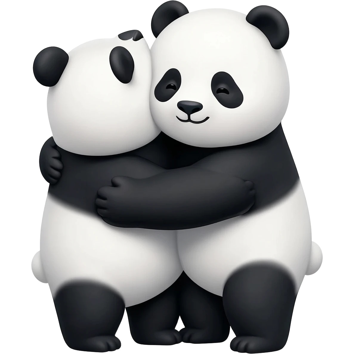 2 panda hug together emoji