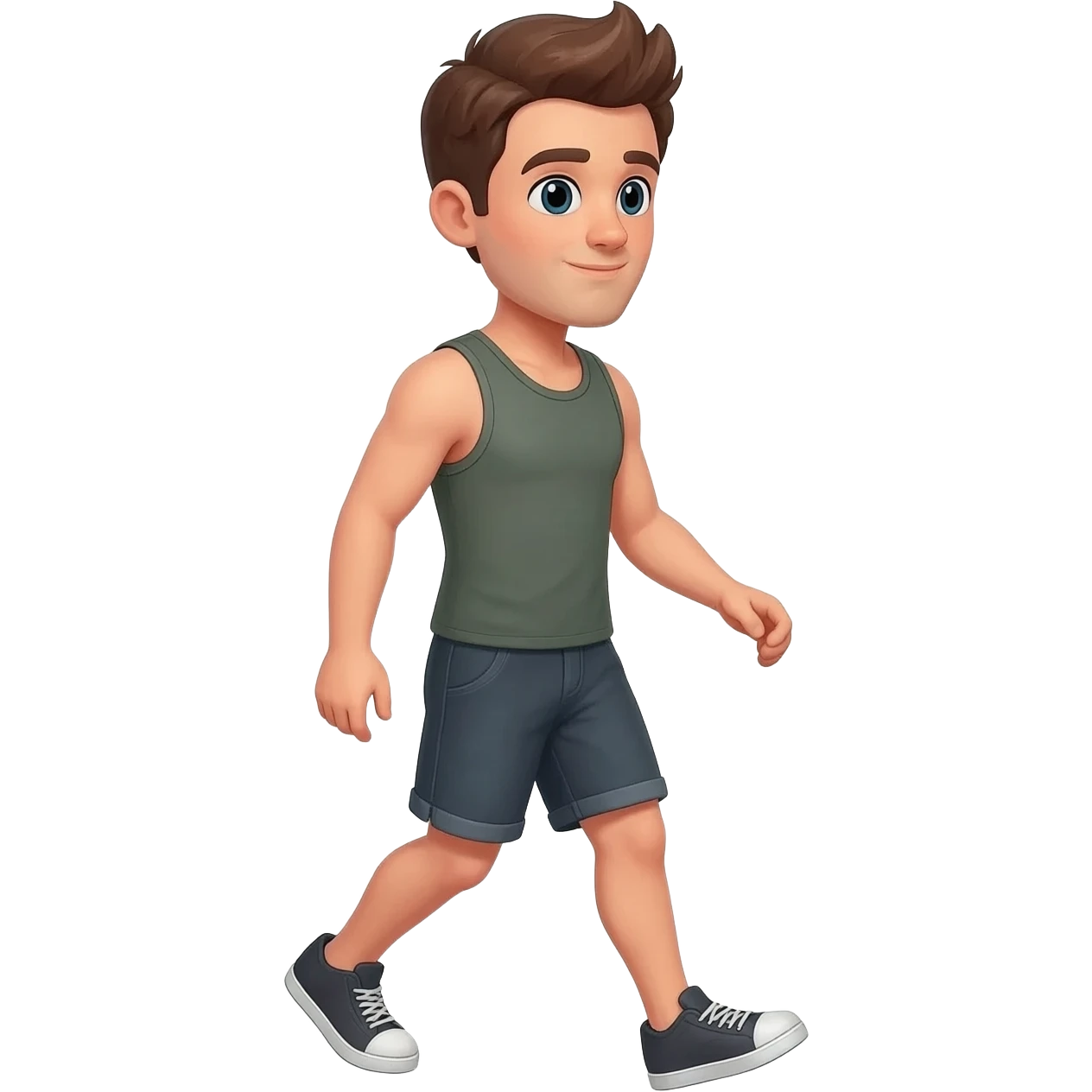 tan dude walking in tank top emoji