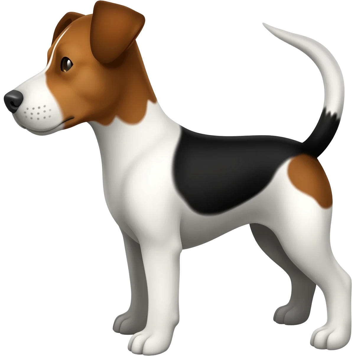 Fox Terrier de color blanco, cafe y negro emoji