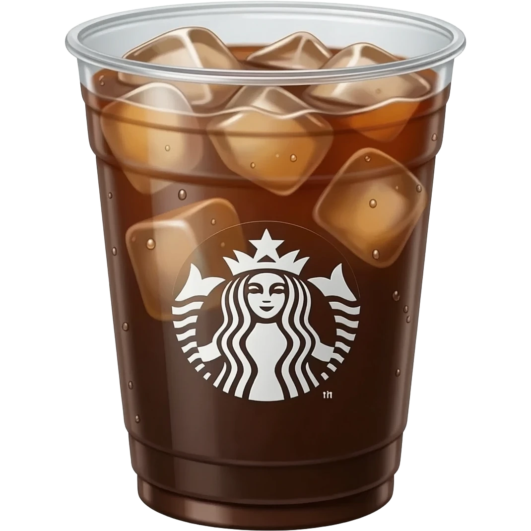 a Starbucks Americano with ice emoji