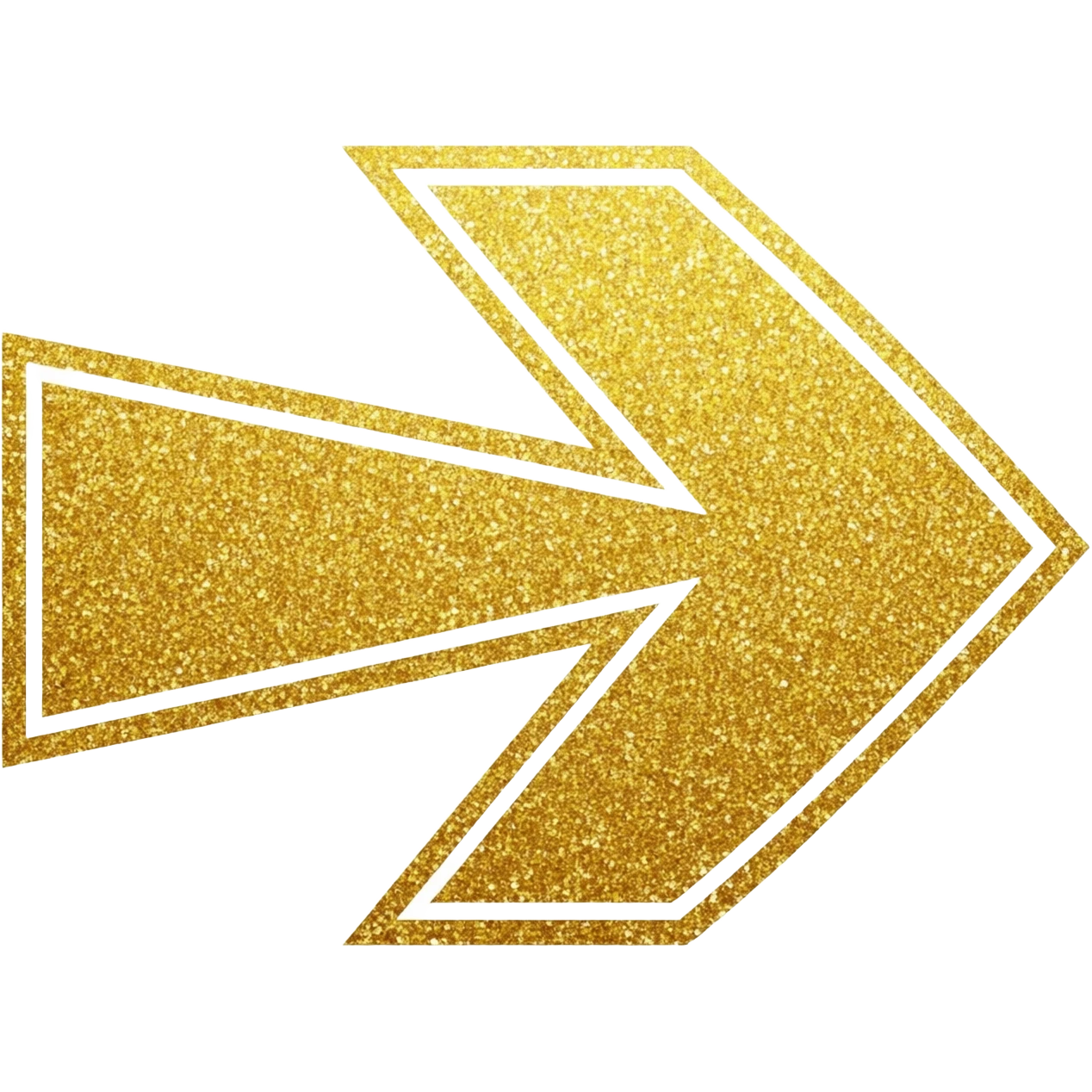 A gold sparkle emoji arrow emoji