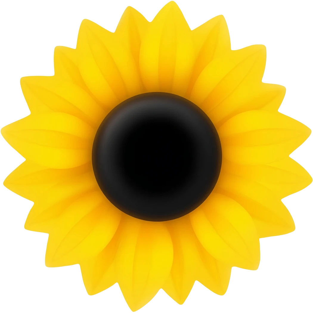 Emoji de Girasol con el centro negro emoji
