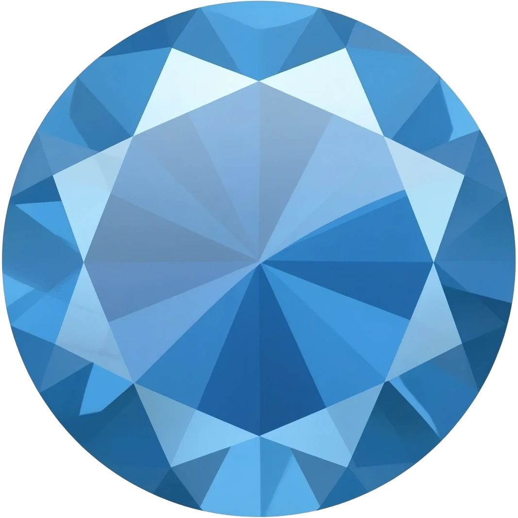 Simple elegant sapphire gemstone circular emoji