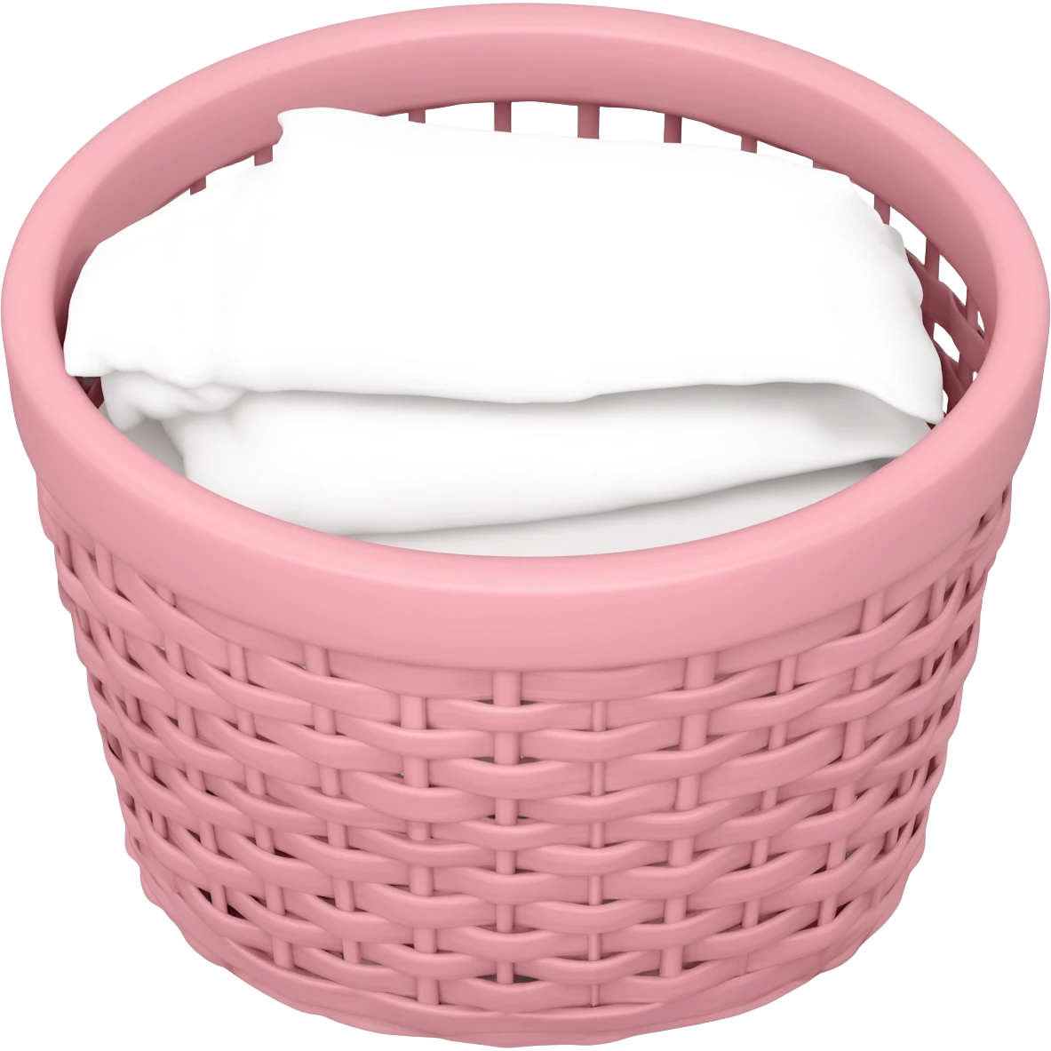 Пастельно розовая корзина с бельем emoji