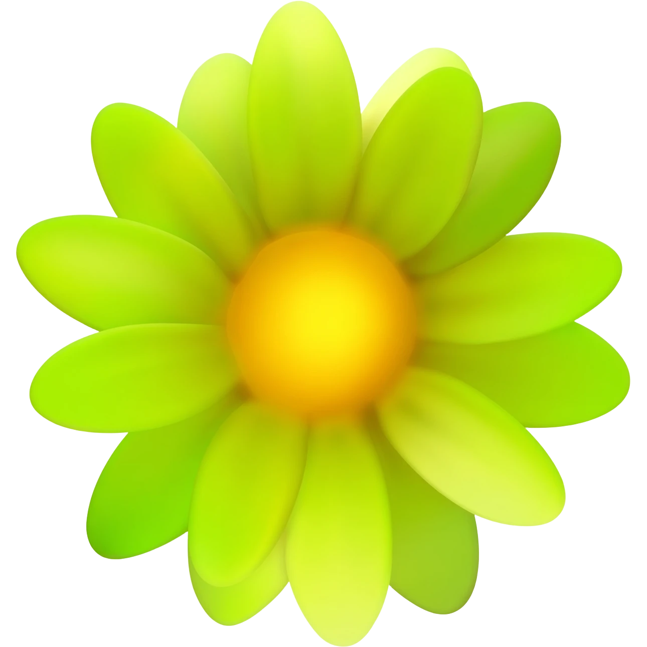 Yellow green flower real emoji
