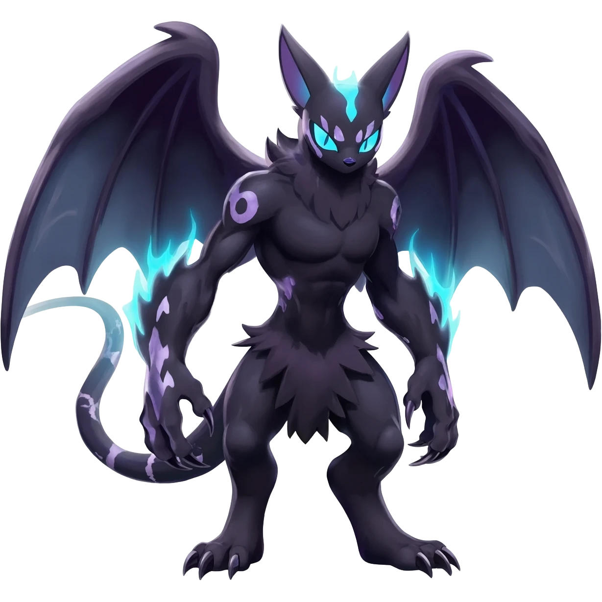 Edgy cool badass animalistic monsterous Darkrai-Umbreon-Giratina-Fakémon-hybrid-fusion-creature  emoji