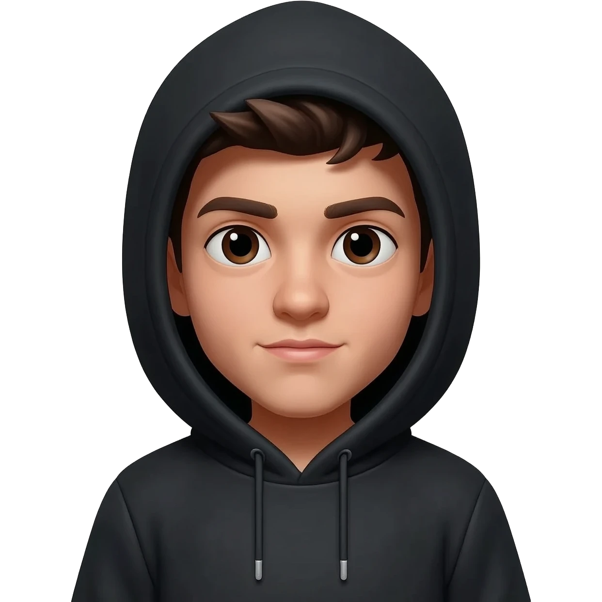 Avec une cagoule emoji