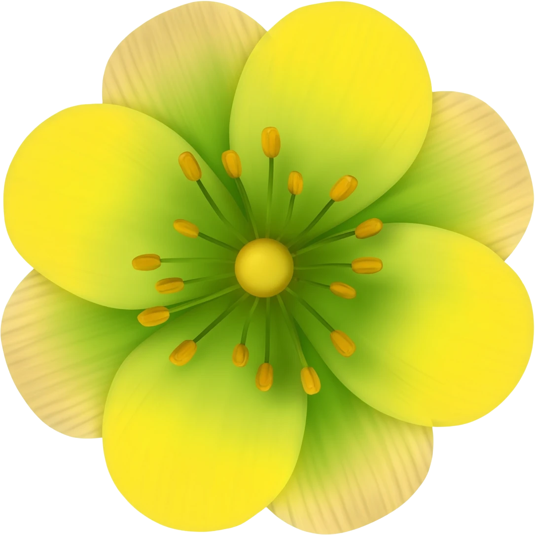 Yello green flower real emoji