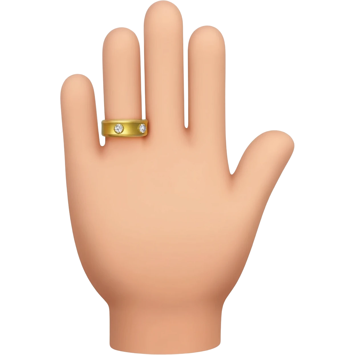 Una mano con un anillo puesto emoji