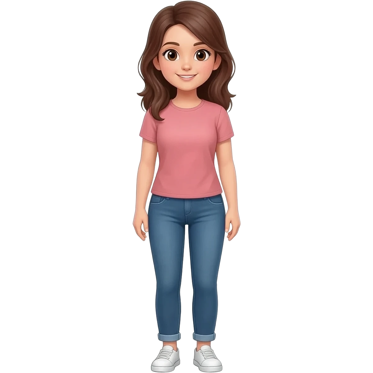 Mujer de 20 años, cuerpo completo. emoji