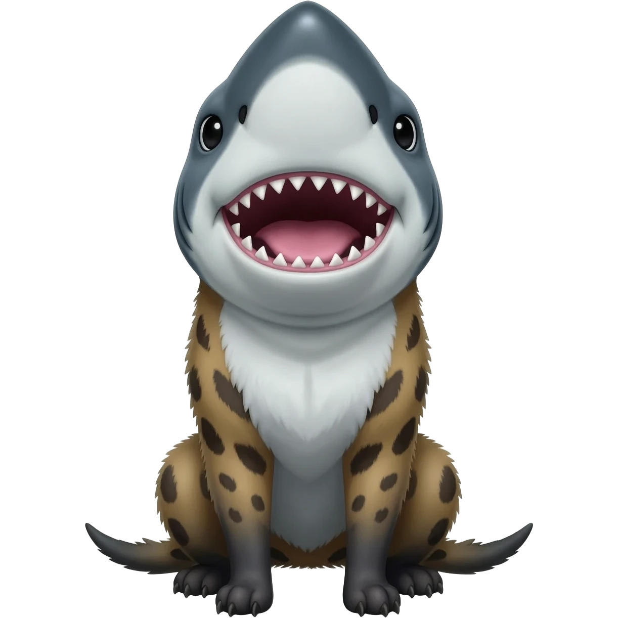 Cool edgy furry cute realistic Landhai-Shark-canine-Sharpedo-Hyena-hybrid-animal-Pokémon-Fakemon-fusion-creature  emoji