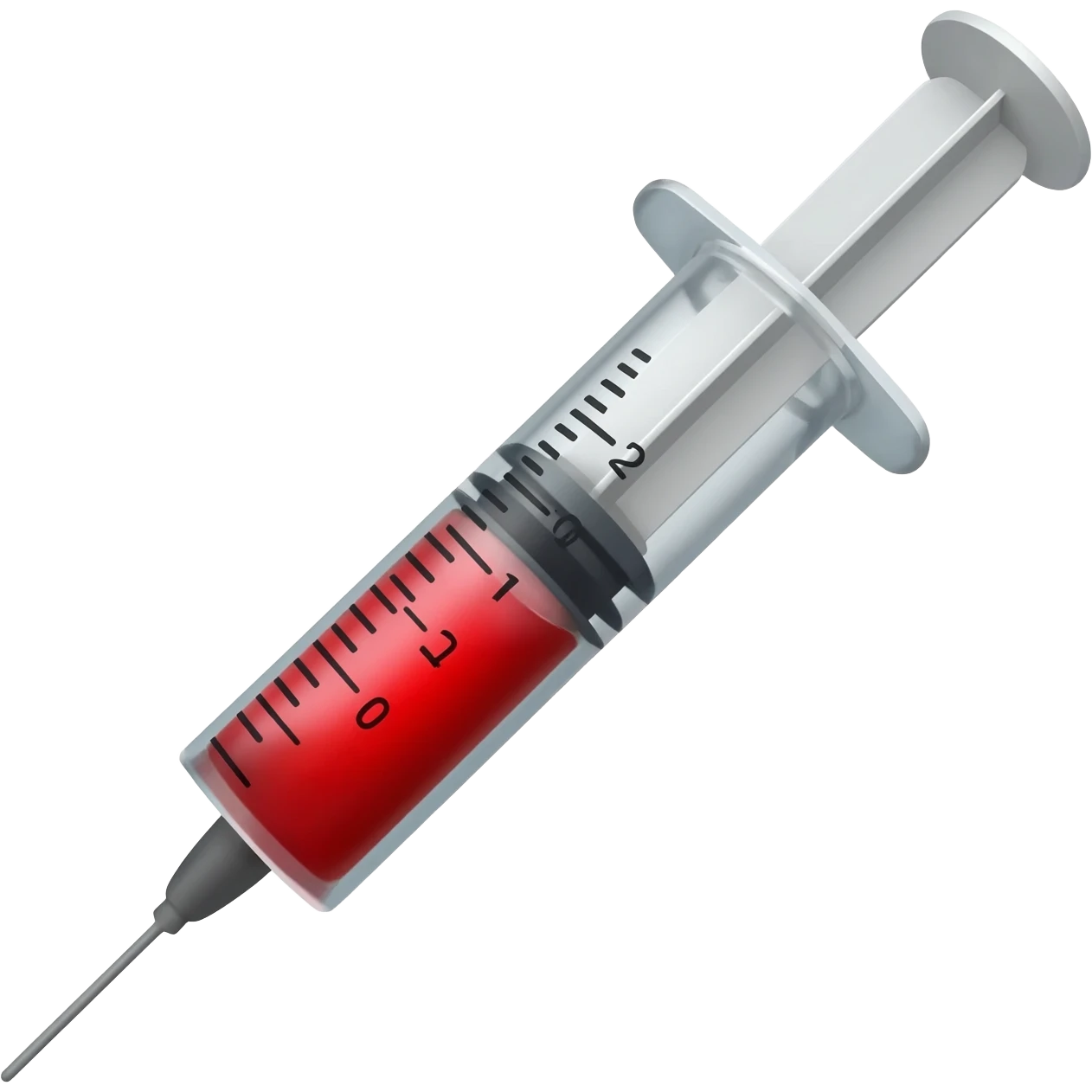 Syringe with blood emoji