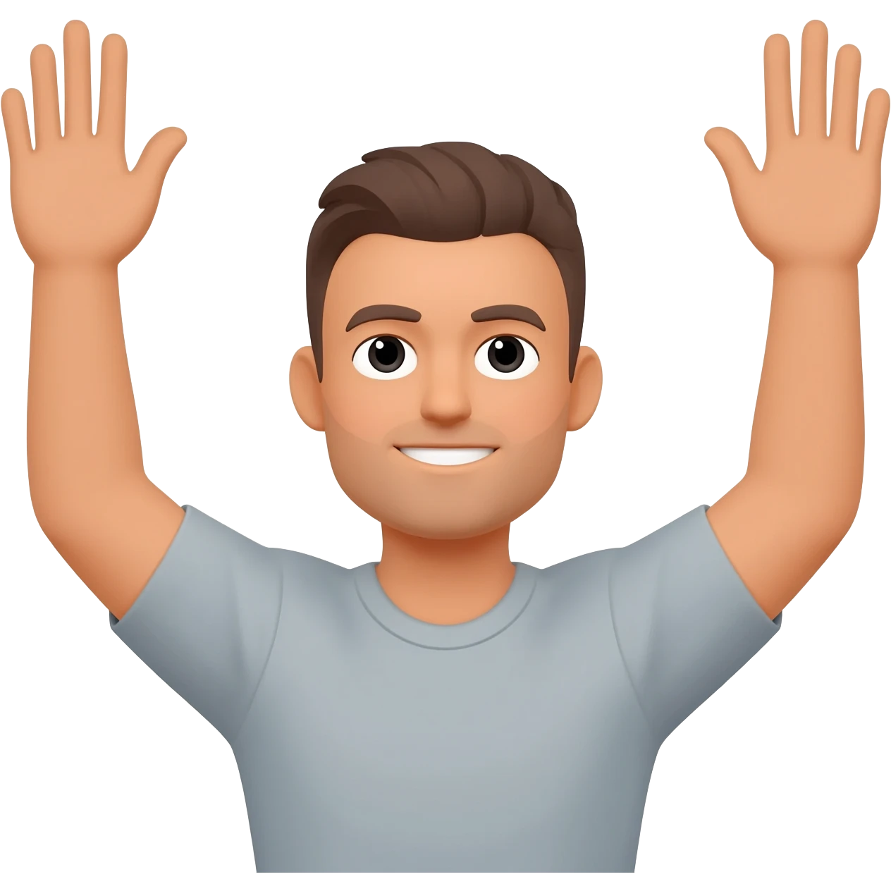 Ellerini yukarı dogru acmis adam emoji