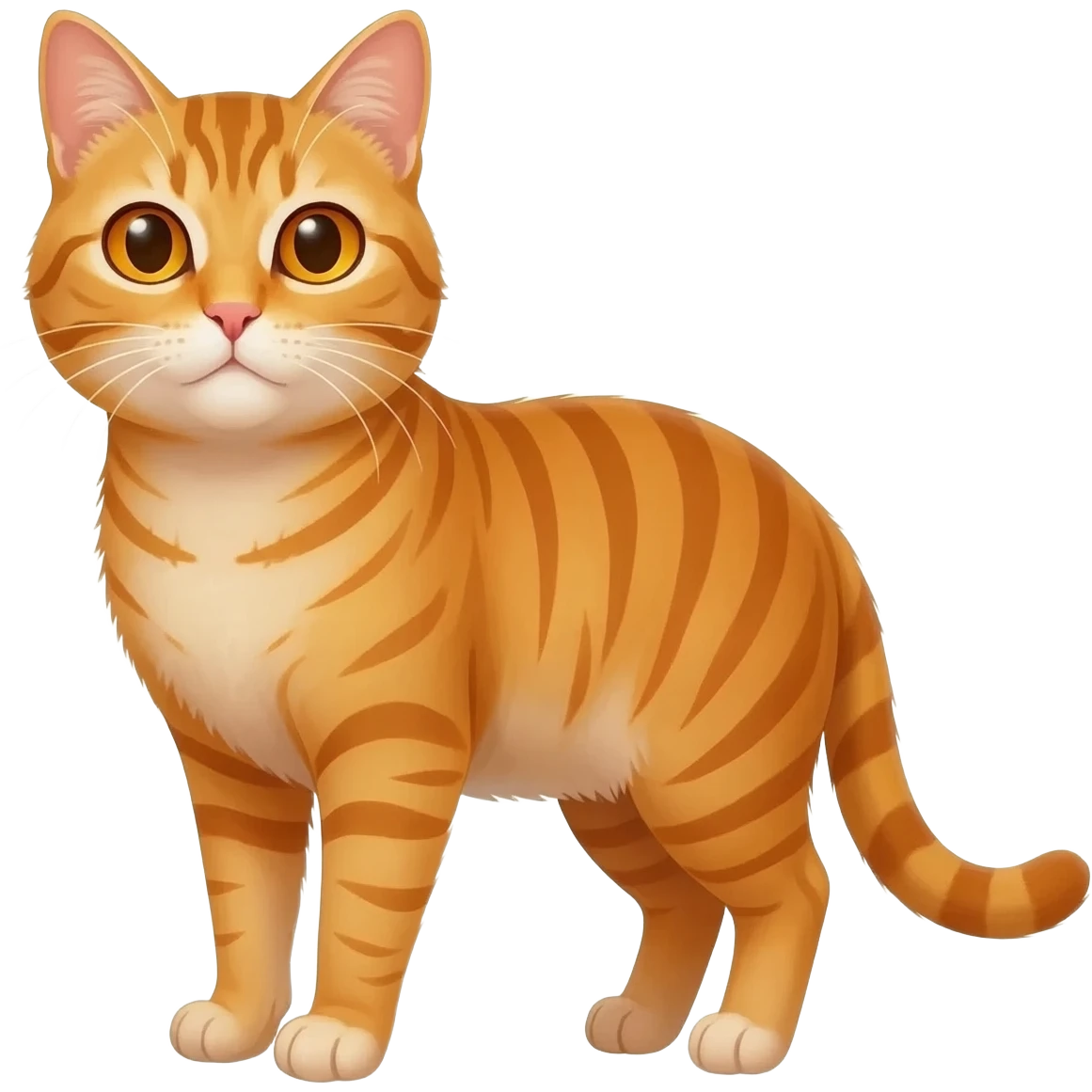 Tabby cat orange emoji
