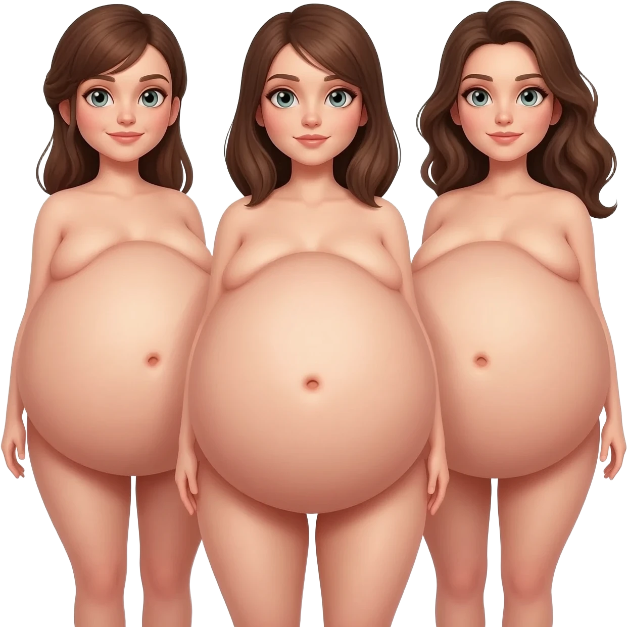 Fă trei fete cu țâțe extrem de mari dezbrăcate în pizda goală emoji