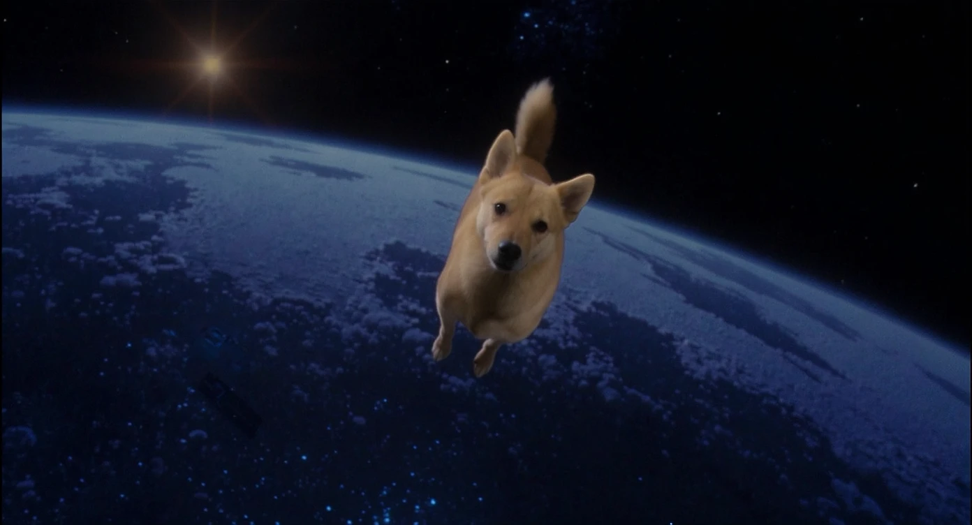 dog is in space emoji