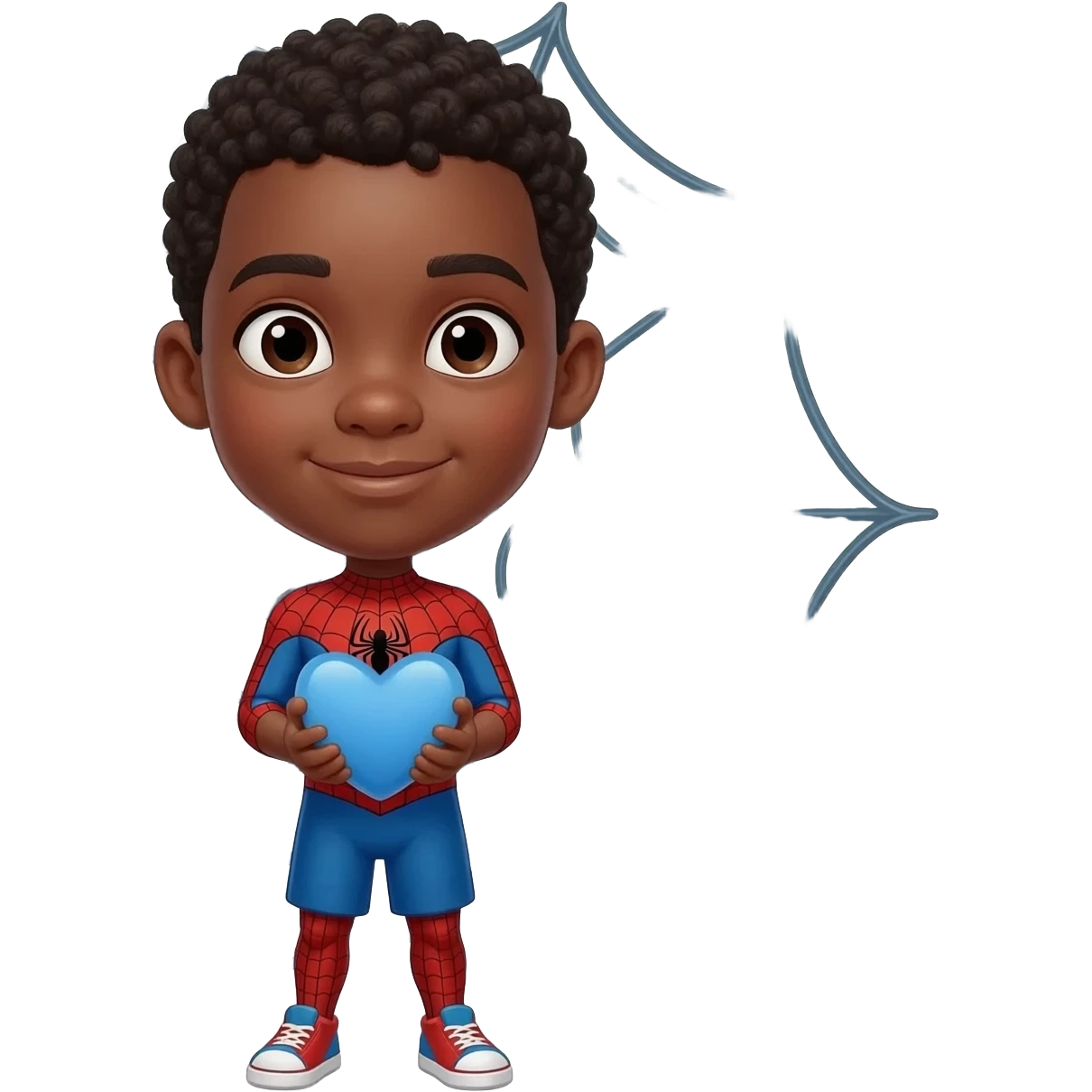 🕷👦🏿🩵🕸 emoji