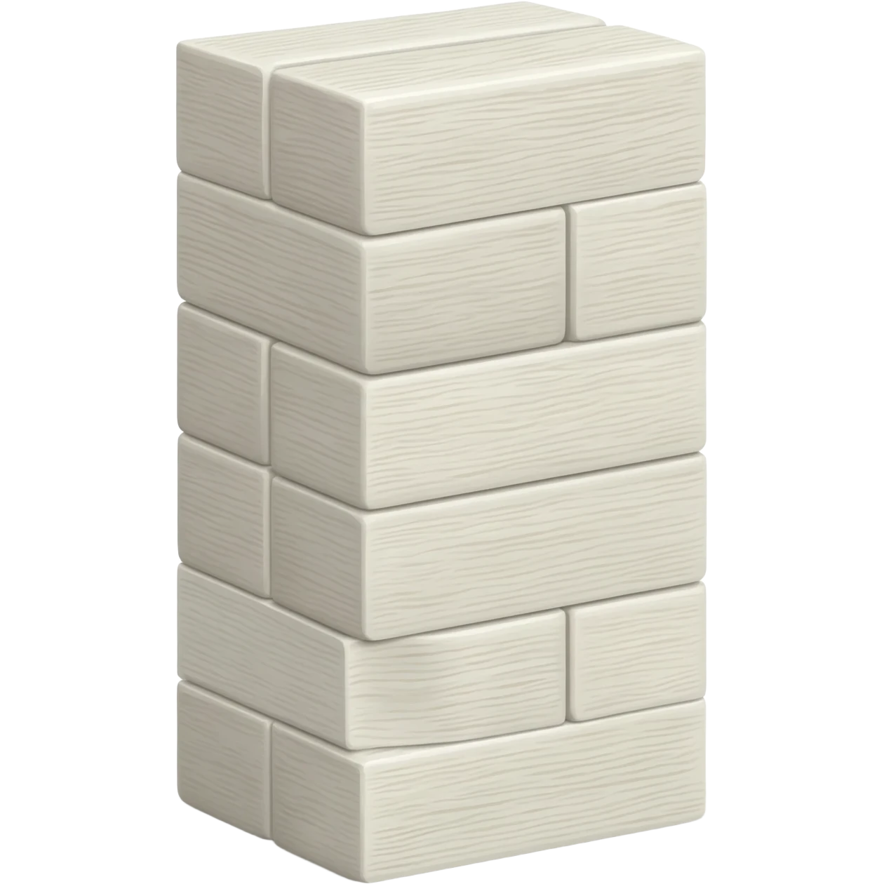 Create white wooden blocks stacked on top of each other emoji