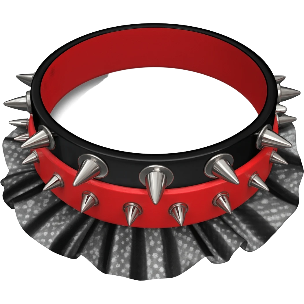 Black and red gothic lolita spiked choker-collar  emoji