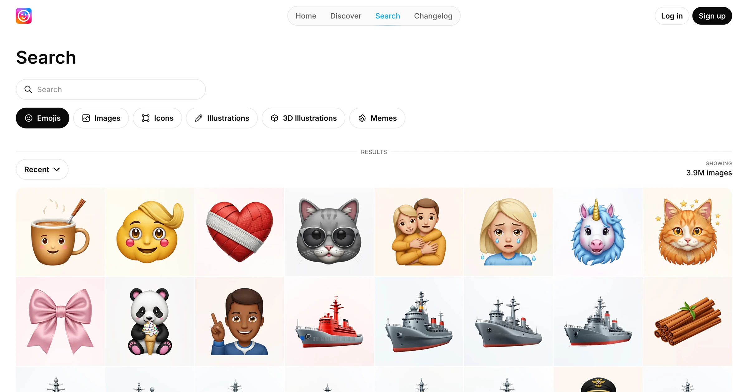 showcase of search page