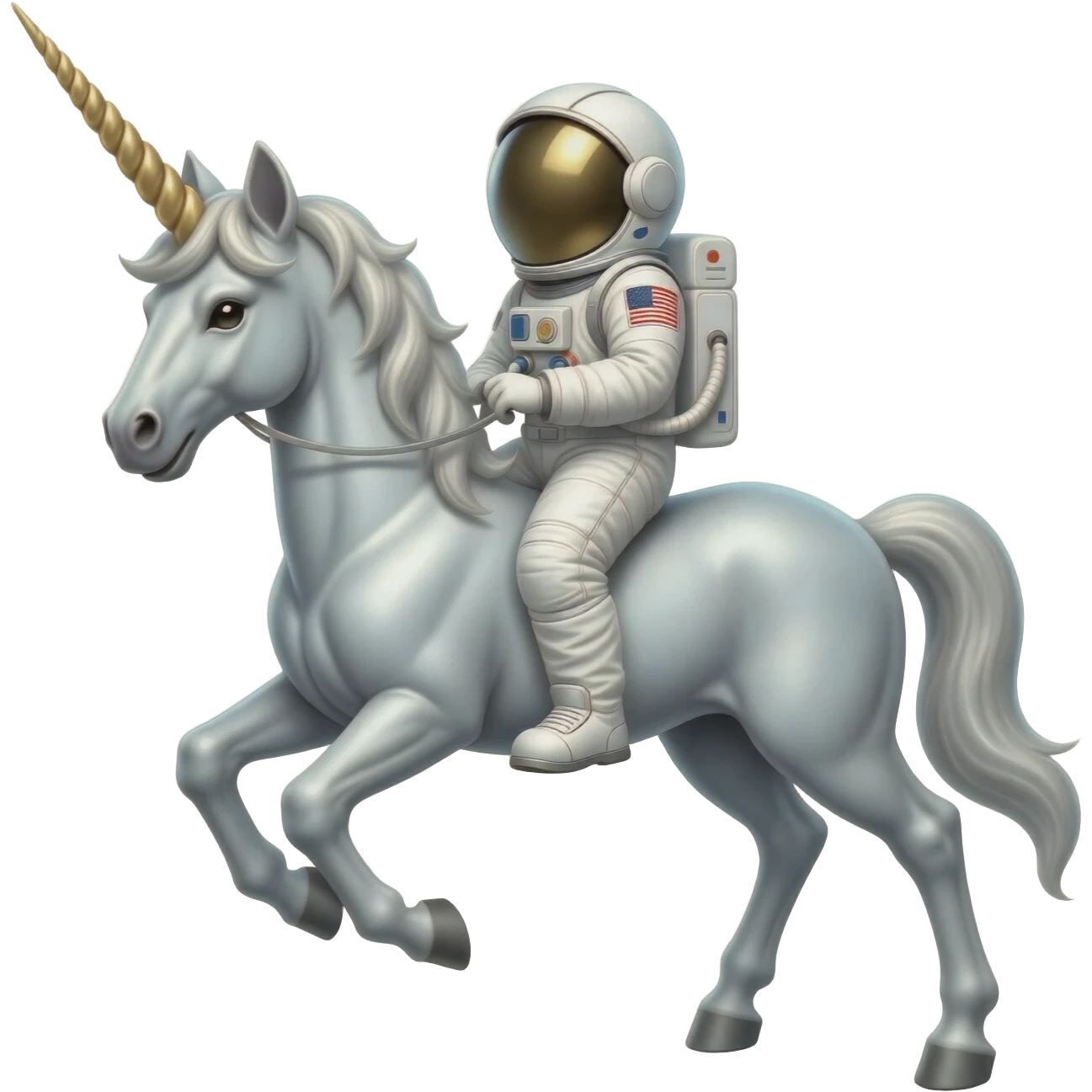astronaut riding a unicorn emoji