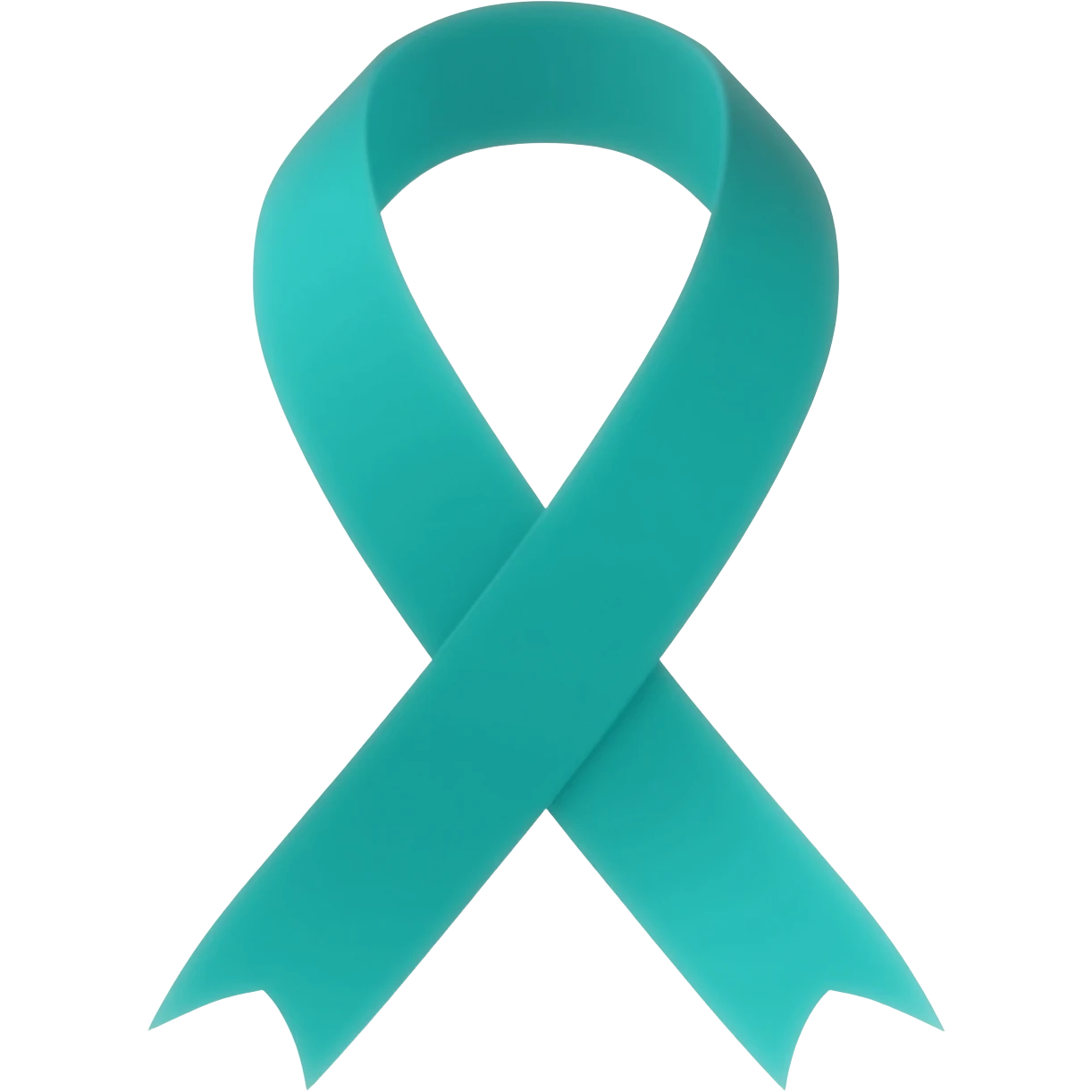 Teal ribbon emoji