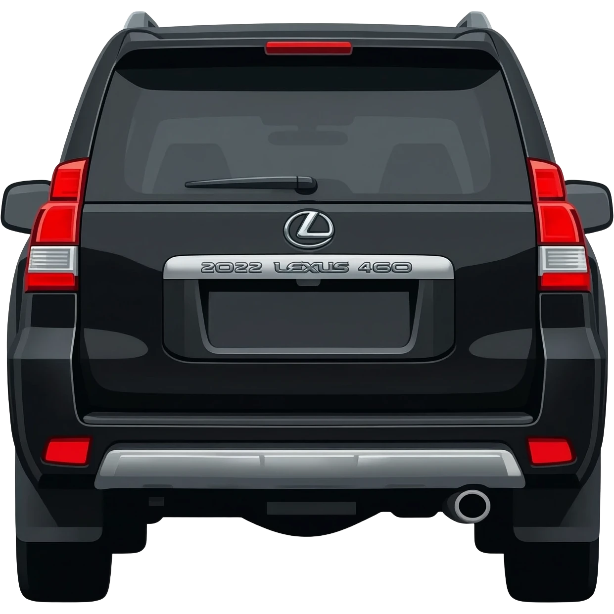 lexus black 2022 gx460 with red tail lights emoji